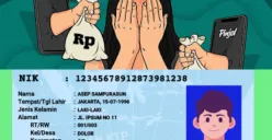 Ilustrasi penyalahgunaan data NIK KTP yang digunakan untuk pinjol. (Sumber: Poskota/Dzikri)