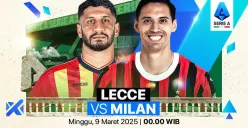 Info live streaming Lecce vs AC Milan. (Sumber: Vidio)