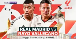 Link live streaming Real Madrid vs Rayo Vallecano. (Sumber: Vidio)