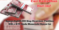 Bansos Rp600.000 siap meringankan beban masyarakat. Pastikan NIK e-KTP Anda terdaftar di sistem Kemensos! (Sumber: Poskota/Yusuf Sidiq)