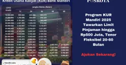 Tabel Angsuran KUR Mandiri 2025: Cek Cicilan Terendah untuk Pinjaman Rp50 Juta dengan Tenor 5 Tahun. Dukung UMKM dengan bunga rendah 6% per tahun! (Sumber: Poskota/Yusuf Sidiq)