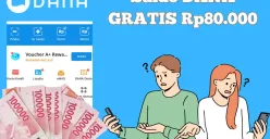 Cara dapatkan saldo DANA Gratis Rp80.000 masuk dompet elektronik. (Sumber: Poskota/Syania Nurul Lita Baikuni)