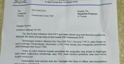 Beredar sebuah surat permohonan meminta THR dari salah satu Ormas di Tangerang kepada para pengusaha. (Sumber: X/@baco*tetangga)