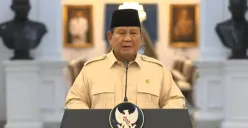 Presiden Prabowo Subianto mengumumkan pemberian THR lebaran 2025. (Sumber: Tangkapan Layar YouTube/Sekretariat Negara RI)