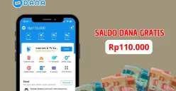 Berikut ini cara mendapatkan saldo DANA gratis Rp110.000 dengan mudah dan cepat. (Sumber: Poskota/Iko Sara Hosa)