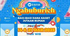 Sehari lagi kesempatan dapatkan saldo gratis dari acara Ngabuburich Ramadhan aplikasi DANA tanggal 23 Maret 2025. (DANA)