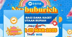 Klaim DANA Kaget resmi melalui aplikasi dompet digital DANA. (DANA)