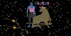 Ilustrasi lambang zodiak Taurus. (Sumber: Canva/Syifa Luthfiyah)