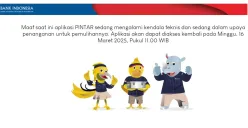 Situs Pintar BI eror, masyarakat kesulitan daftar tukar uang baru. (Sumber: Tangkapan Layar Situs Pintar BI)