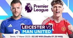 Live Streaming Leicester City vs Manchester United. (Sumber: Vidio)