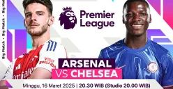 Live streaming Arsenal vs Chelsea. (Sumber: Vidio)