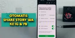 Mudahnya berbagi status WhatsApp langsung ke Instagram dan Facebook secara otomatis. (Sumber: YouTube/@Syam Kapuk)