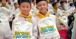 Santunan yang diberikan BSI dan BSI Maslahat kepada 4.444 anak yatim dhuafa pada Ramadan tahun ini. (Sumber: Dok. BSI)