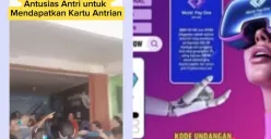 Warga Ngabang antri untuk mendapatkan kartu antrian Wpone, menantikan pencairan dana investasi mereka. (Sumber: Facebook/Tangkapan Layar Pontianak Informasi)