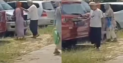 Seorang pengemis memiliki mobil dan diduga pura-pura buta saat hendak menaiki mobilnya . (Sumber: Tangkap Layar TikTok/@gimanahariiniii)