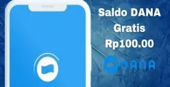 Ilustrasi saldo DANA gratis Rp100.000 dari aplikasi penghasil uang. (Sumber: Poskota/Syania Nurul Lita Baikuni)