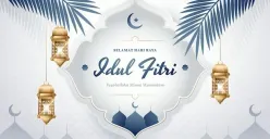 Ilustrasi ucapan Selamat Hari Raya Idul Fitri (Sumber: Pinterest)