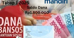 NIK E-KTP atas kepemilikan nama Anda berhasil terima saldo dana Rp1.500.000 dari susbidi bansos PKH tahap 1 2025 via Bank Mandiri. (Sumber: Poskota/Gabriel Omar Batistuta)