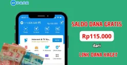 Berikut ini cara klaim saldo DANA gratis hingga Rp115.000 dari link DANA kaget hari ini. (Sumber: Poskota/Iko Sara Hosa)