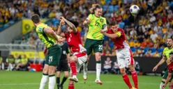 Timnasa Indonesia dikalahkan Australia dalam Kualifikasi Piala Dunia 2026. (Sumber: X/@Socceroos)