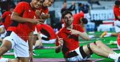 Para pemain Timnas Indonesia dalam latihan perdana di Stadion Netstrat Jubilee, Sydney, Australia, Selasa 18 Mare 2025. (Sumber: PSSI)