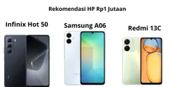 Rekomendasi HP Rp1 jutaan di bulan Maret 2025. (Samsung, Redmi, Infinix)