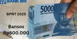 Rekening BRI Anda terima transferan bansos Rp600.000 dari subsidi BPNT 2025. (Sumber: Poskota/Gabriel Omar Batistuta)