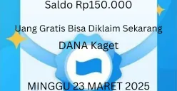 Hasilkan uang gratis Rp150.000 hari ini Minggu 23 Maret 2025 masuk ke dompet elektronik. (Sumber: Poskota/Gabriel Omar Batistuta)