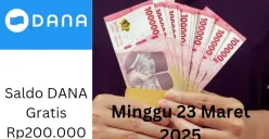 Anda bisa klaim THR saldo DANA gratis Rp200.000 masuk ke dompet elektronik Minggu 23 Maret 2025. (Sumber: Poskota/Gabriel Omar Batistuta)