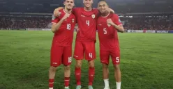 Jay Idzes, Justin Hubner, dan Rizky Ridho. (Sumber: PSSI)