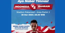 klaim DANA Kaget berisi saldo gratis Rp12.500 di acara nobar Timnas Indonesia vs Bahrain. (DANA))