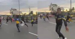 Sekelompok orang diduga anggota geng motor mengamuk di jalanan wilayah Sukabumi, Jawa Barat. (Sumber: Tangkap Layar Instagram/@funnelmedia)