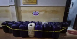 Barang bukti 16 jerigen ukuran 35 liter berisi bio solar yang diamankan dari truk BE 8641 ABU. (Sumber: Dok. Satreskrim Polres Cilegon)