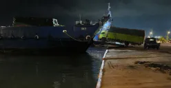 Suasana di POCC Pelabuhan Merak H-7 Idul Fitri 1446 hijriah. (Sumber: Dok. Korlantas Polri)