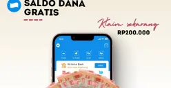 Klaim saldo DANA gratis Rp200.000 dari link DANA Kaget. (Sumber: Poskota/Della Amelia)