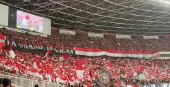 Suasana saat Timnas Indonesia menjamu Bahrain di dalam Stadion Utama Gelora Bung Karno (SUGBK), Jakarta Pusat, Selasa, 25 Maret 2025. (Sumber: Poskota/Ali Mansur)