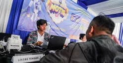 Program mudik gratis Motis KAI 2025. (Sumber: Poskota/Bilal Nugraha Ginanjar)