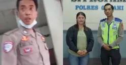 Polisi yang diduga meminta uang tilang Rp500 ribu ke pengendara motor berakhir damai. (Sumber: Tangkap Layar Instagram/@cimahipolres)