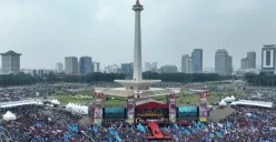 Tugu Monas tutup sementara 1 Mei 2025 untuk peringatan May Day. Cek jam operasional kawasan Monas dan rute alternatif antisipasi macet akibat aksi buruh. (Sumber: X/@TMCPoldaMetro)