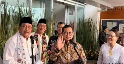 Gubernur dan Wakil Gubernur Jakarta, Pramono Anung-Rano Karno di Velodrome, Jakarta Timur, Jumat, 2 Mei 2025. (Sumber: Poskota/Pandi Ramedhan)