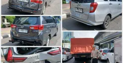 Truk rem blong di Flyover Slipi tabrak 4 mobil, sebabkan kecelakaan beruntun dan kemacetan arah Tomang. (Sumber: Dok TMC Polda Metro Jaya)