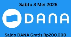 Saldo Rp200.000 tersedia dan bisa diklaim ke dompet elektronik DANA Anda secara gratis. (Sumber: Poskota/Gabriel Omar Batistuta)