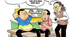 Obrolan Warteg: Begitu Mendarat Langsung ke Hotel (Sumber: Poskota/Arif Setiadi)