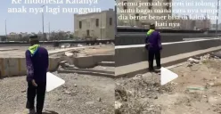 Seorang jamaah haji lansia asal Indonesia terekam kamera tengah mencari jalan pulang di Kota Madinah, viral karena ingin kembali ke Tanah Air meski ibadah belum selesai. (Sumber: Instagram/@unikinfold)