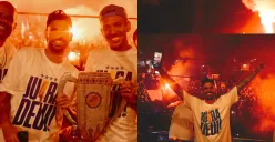 Potret pemain Persib Bandung merayakan juara Liga 1. (Sumber: Instagram/@persib)