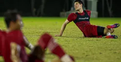 Elkan Baggott saat berlatih bersama skuad Timnas Indonesia di Lapangan JIS, Jakarta, pada 23 Maret 2023. (Sumber: PSSI)