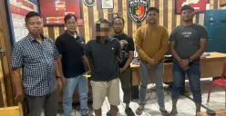 Seorang oknum ormas ditangkap Polsek Kragilan setelah menipu pencari kerja. (Sumber: Dok. Polsek Kragilan)