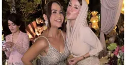 Olla Ramlan menjadi salah satu artis yang mencuri perhatian publik di pernikahan Luna Maya dan Maxim Bouttier. (Sumber: X/@tanyakanrl)