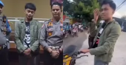 Pengendara motor arogan yang mengaku anak pensiunan polisi di Maros akhirnya meminta maaf. (Sumber: Tangkap Layar Instagram/@medsoszone)