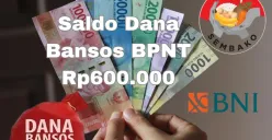 Dana bansos susulan dari BPNT cair Rp600.000 melalui Bank BNI. (Sumber: Poskota/Syania Nurul Lita Baikuni)